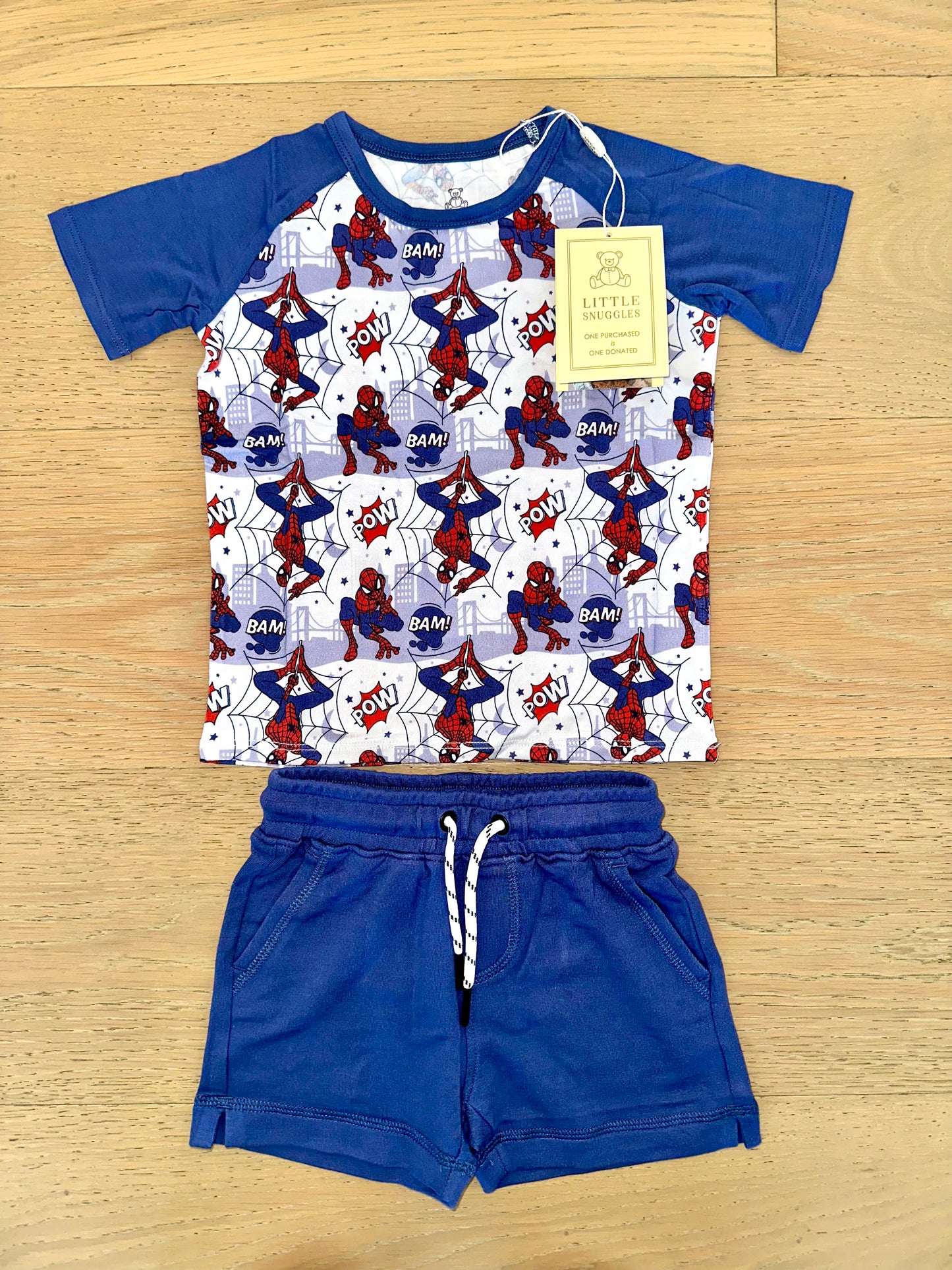 Bamboo Short Sleeve & Short Set (KNOX)- BAM POW