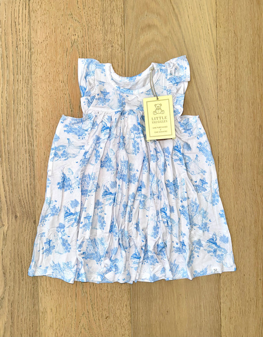Girls Bamboo Slumber Dress OR Gown- PRINCESS BLEU TOILE