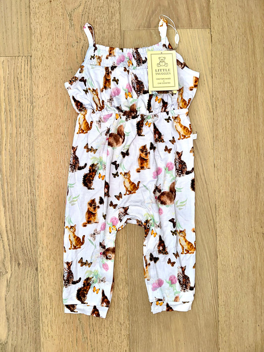 Girls Bamboo Sleeveless Jumper (LANEY)- SIMPLE THINGS PLAYFUL KITTENS