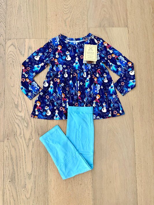 Bamboo Long Sleeve & Pants Peplum Set- GIFTS GALORE ARENDELLE