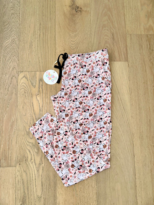 Women’s Bamboo Lounge Joggers- MAGIC HALLOWEEN MINI GHOSTS