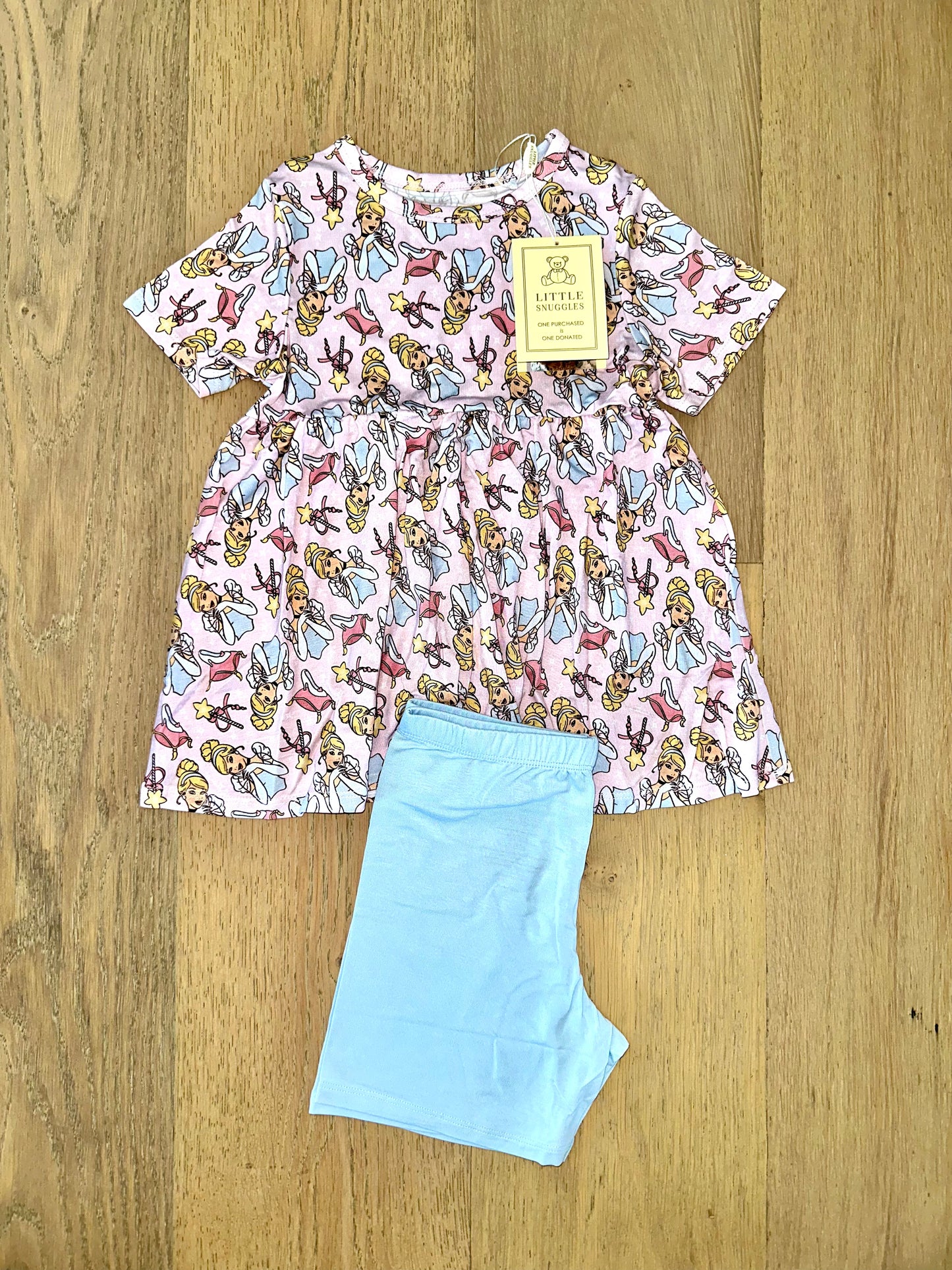 Bamboo Short Sleeve Peplum Set- PARK FUN ROYAL PRINCESS