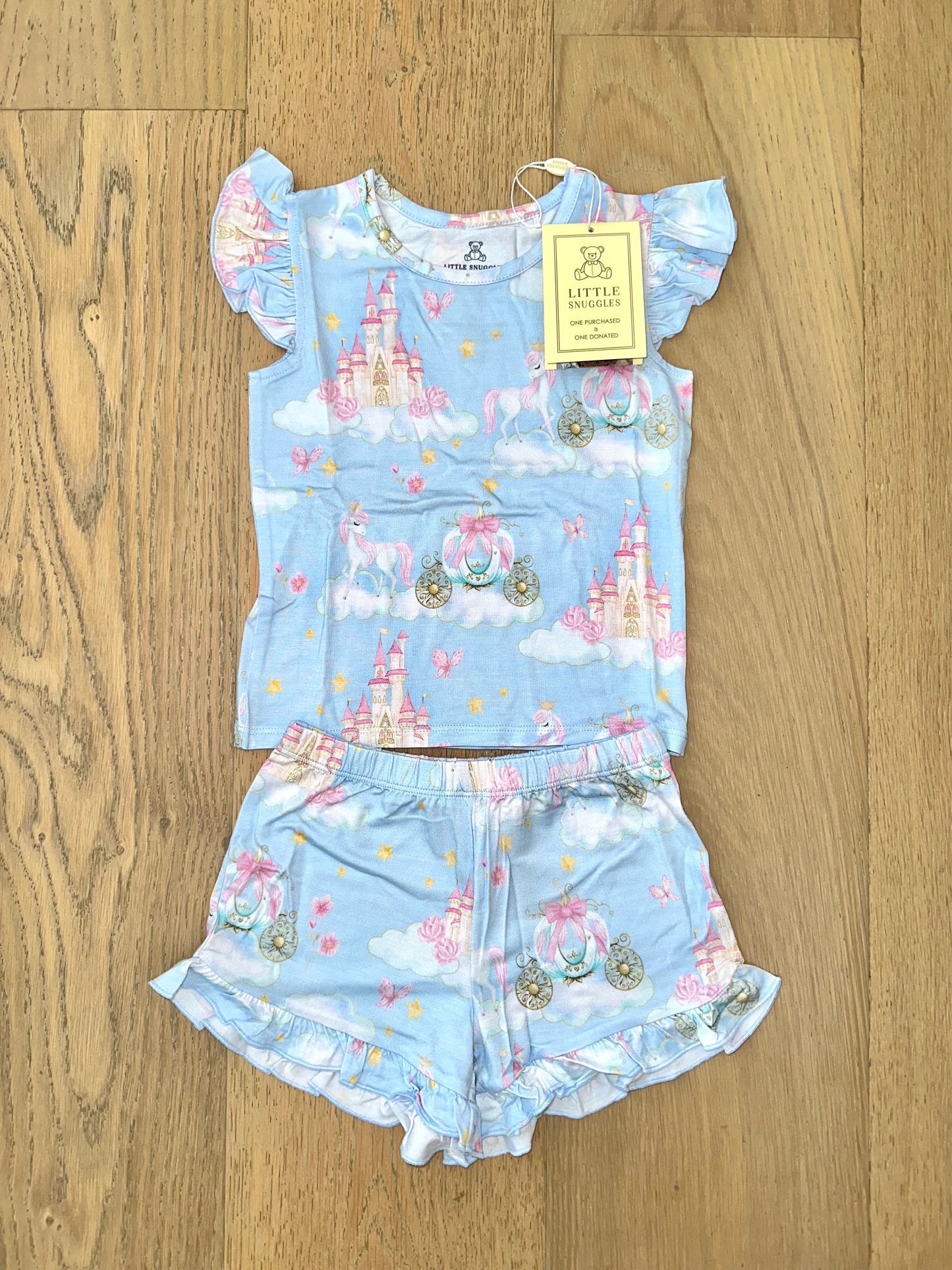 Bamboo Flutter Sleeve & Shorts Lounge Set (OLIVIA)- DAY DREAMS DREAM ON