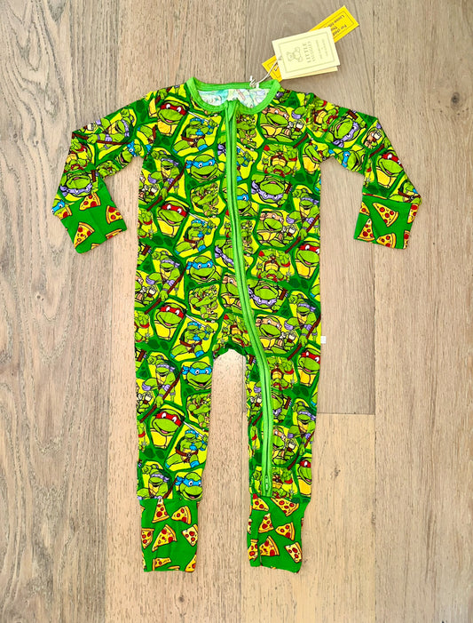 Bamboo Zippy Romper (CONNOR)- TNT TURTLE POWER