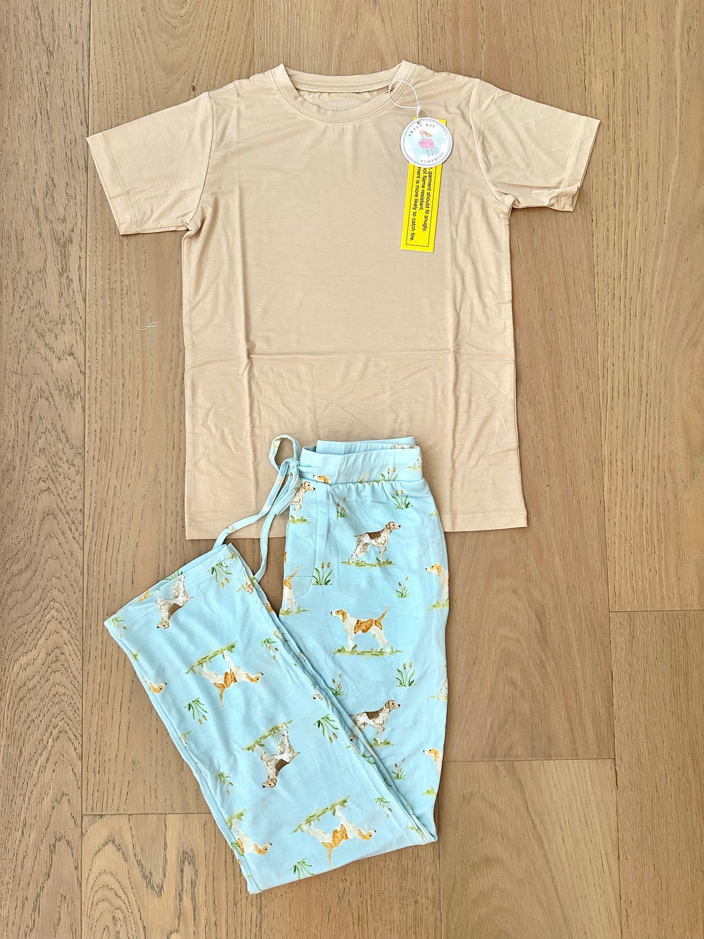 Hunting Dogs Two Piece Pajama Tween Set
