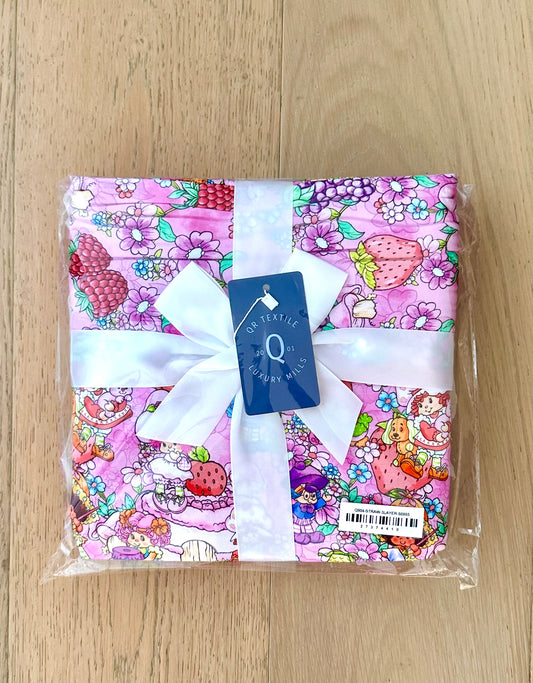 3 Layer Non Quilted Bamboo Blanket 50X65- STRAWBERRY FRIENDS