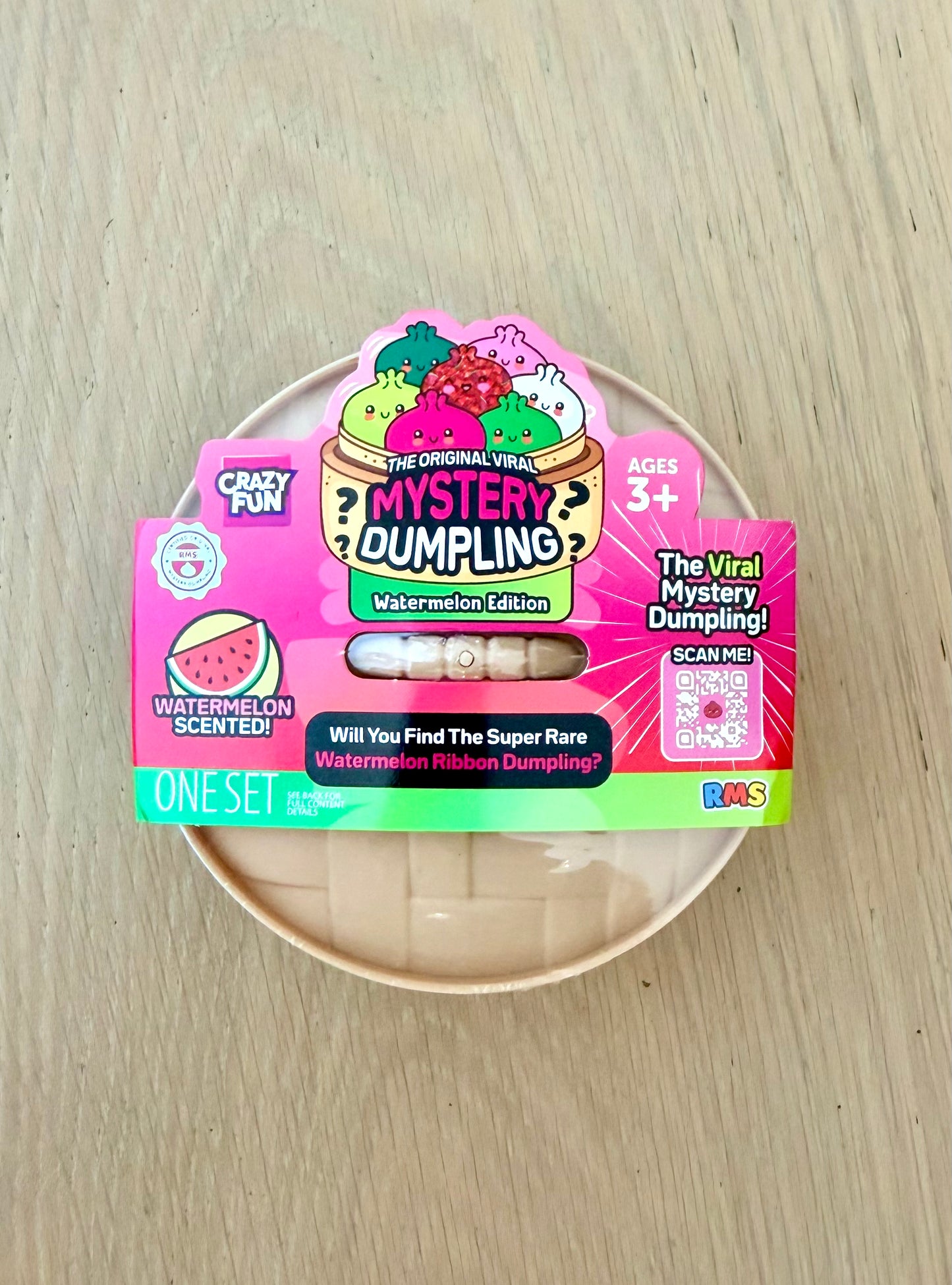 Crazy Fun RMS The Original Mystery Squishy Dumpling -WATERMELON RIBBON EDITION