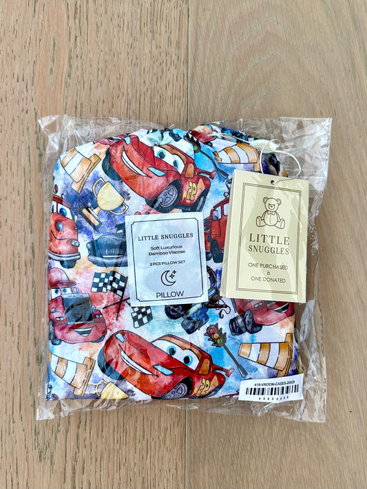BAMBOO BEDDING- PILLOWCASE SET CARS GO VROOM