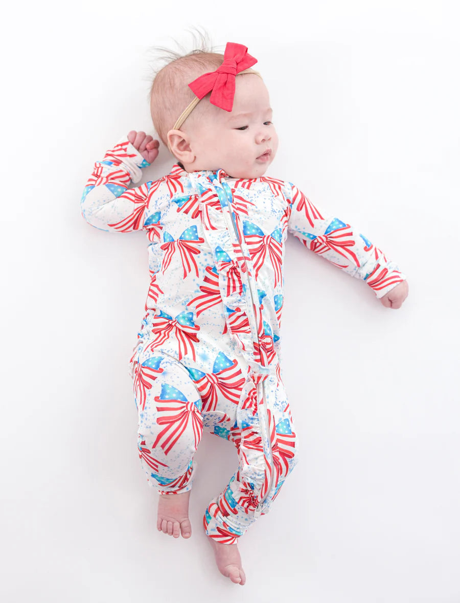Bamboo Ruffle Convertible Romper- BELLE