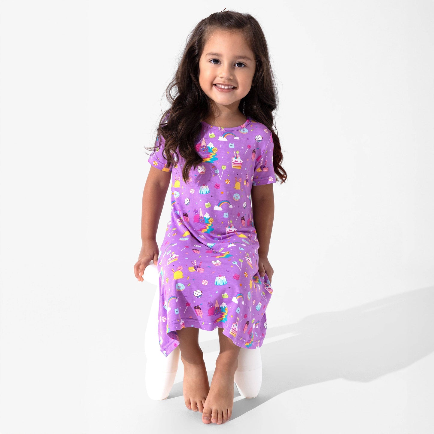 Gabby's Dollhouse: Sweet Treat Bamboo Girls' Short Sleeve Dress