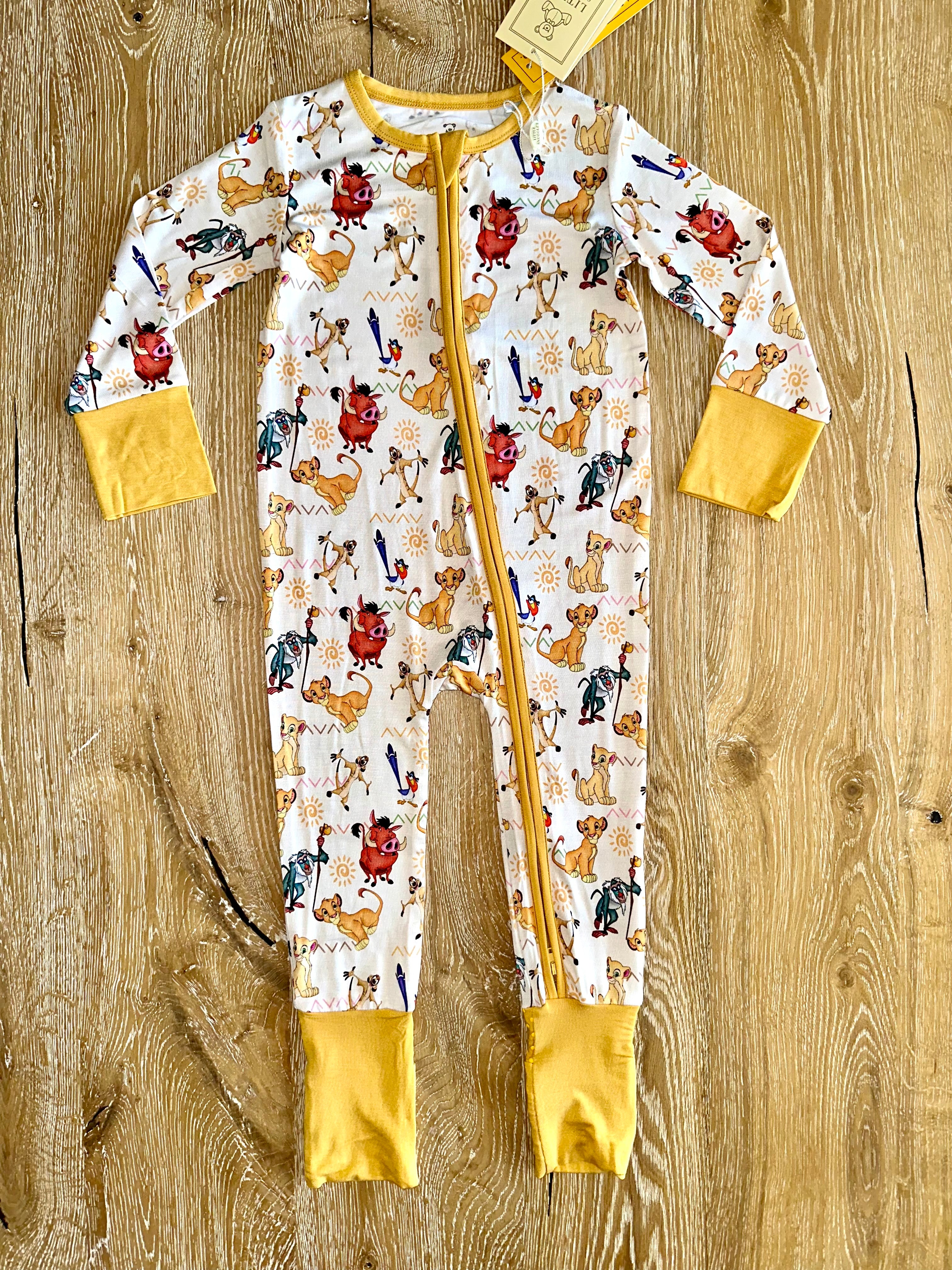 Little Sleepies top Lion King Zippy Romper 6-12m