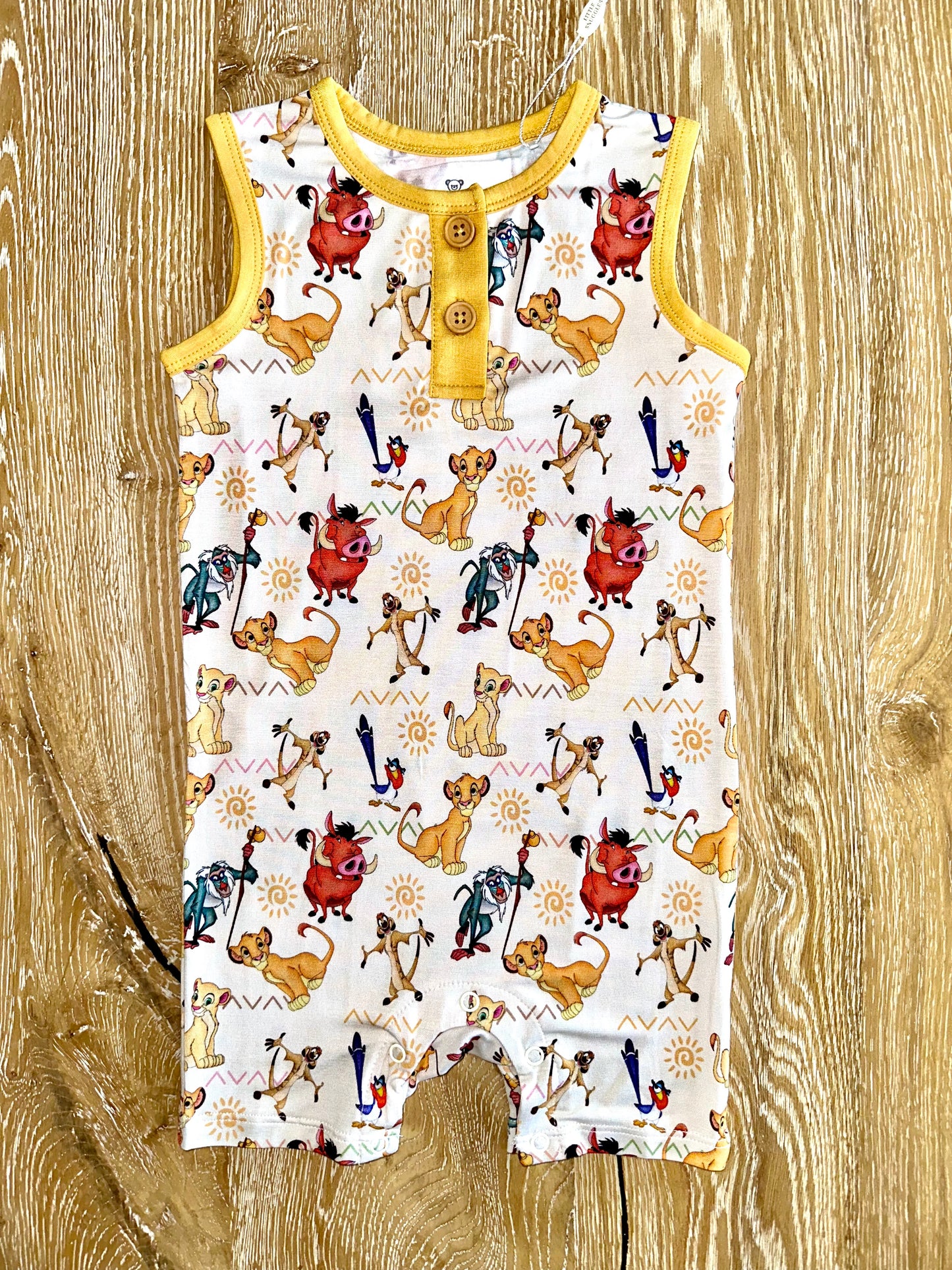 Bamboo Shortie Tank Romper- PRIDELANDS LION KING SIMBA