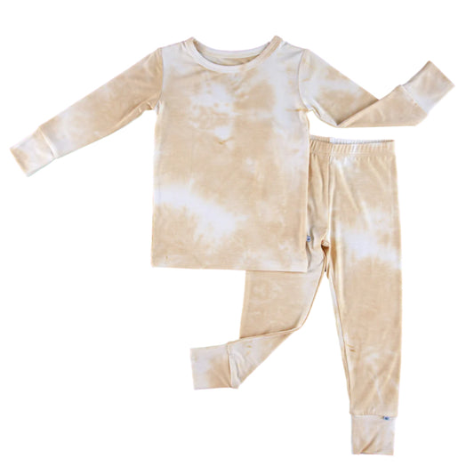 Ivory Tie-Dye 2pc Pajama Set