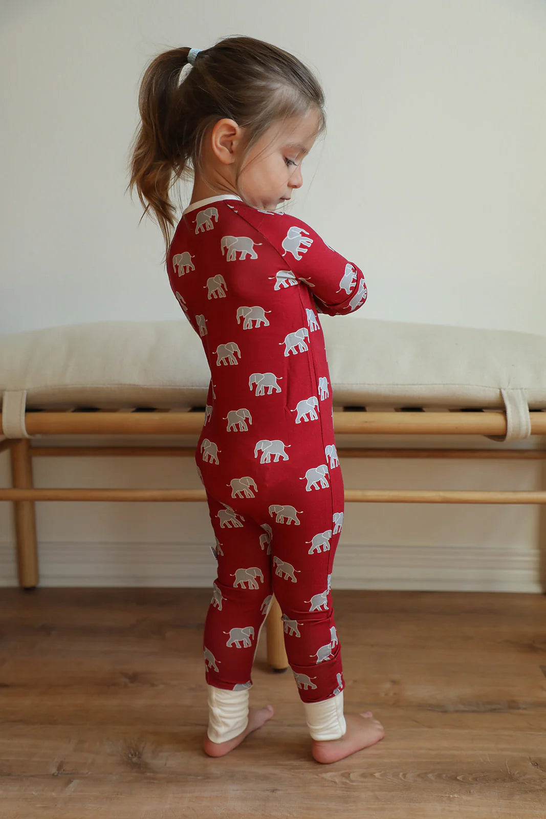 Double Zipper Bamboo Sleeper- ELEPHANT