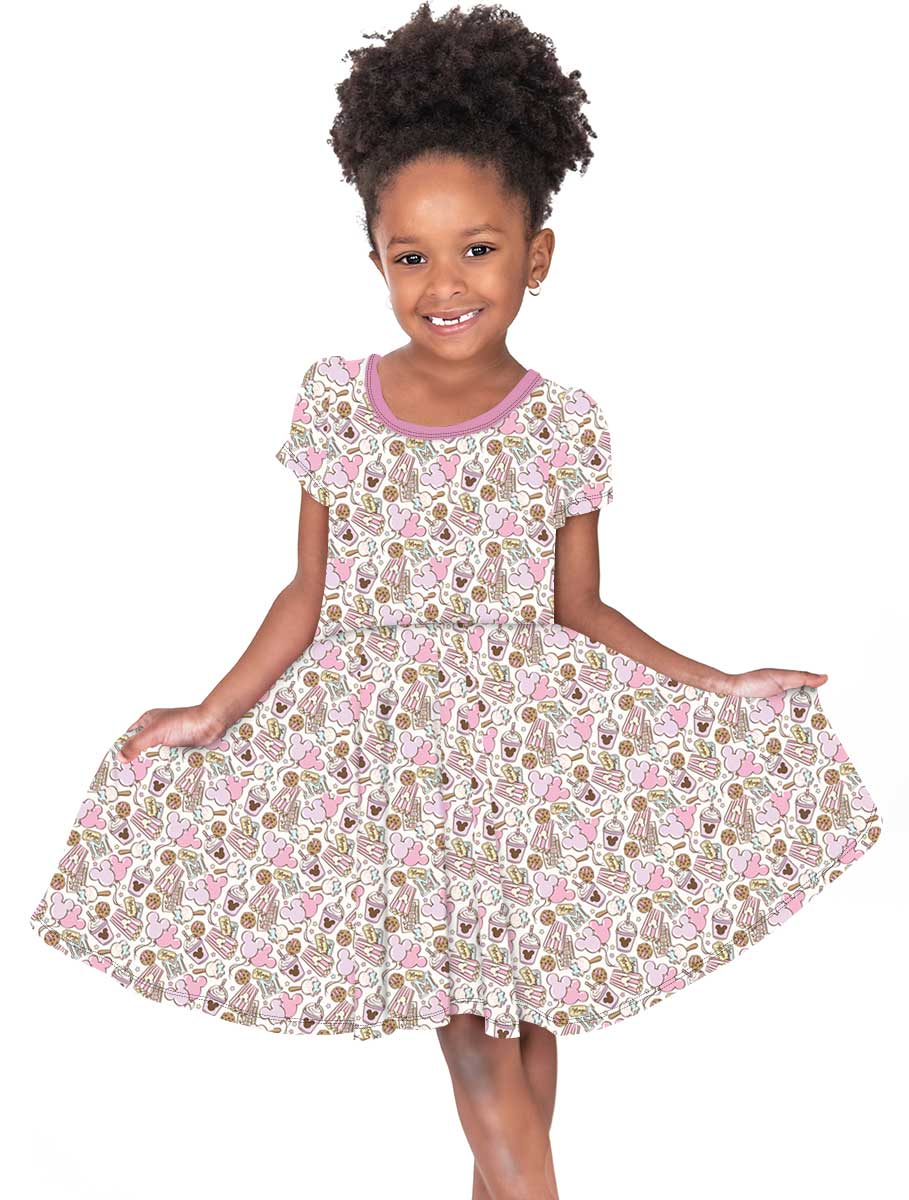 Girls Bamboo Twirl Dress- MAGIC MUNCHIES