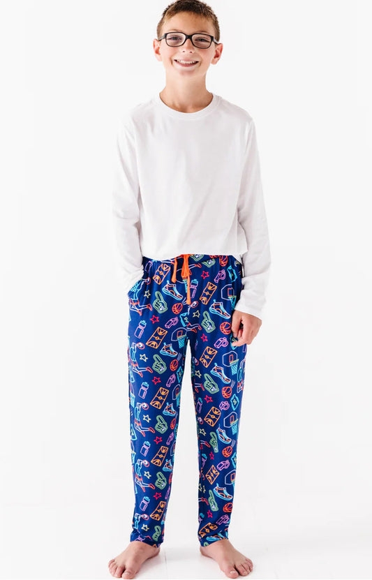 Boys Lounge Pants- Bigger Kids- Nothin’ But Neon