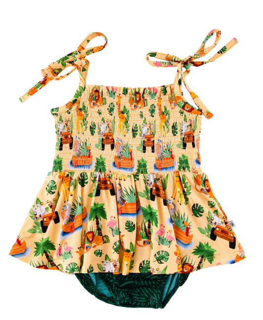 Smocked Birdie Twirl Dress- LEO