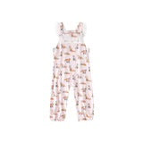 Ruffle Romper- PINK FOX