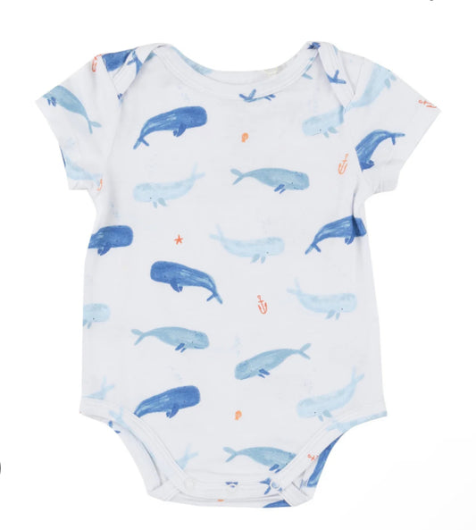 Short Sleeve 2pc Pajama Set- WHALE HELLO THERE