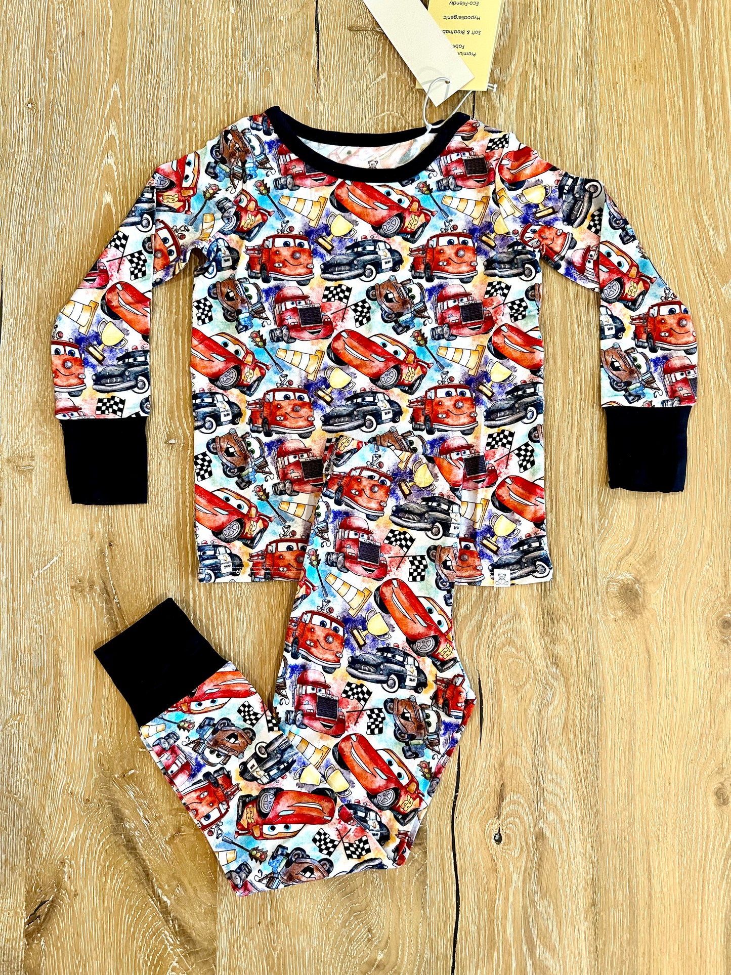 Bamboo Long Sleeve Lounge Set- CARS GO VROOM