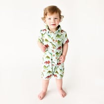 Short Sleeve Collared Henley Shortall- BUDDY