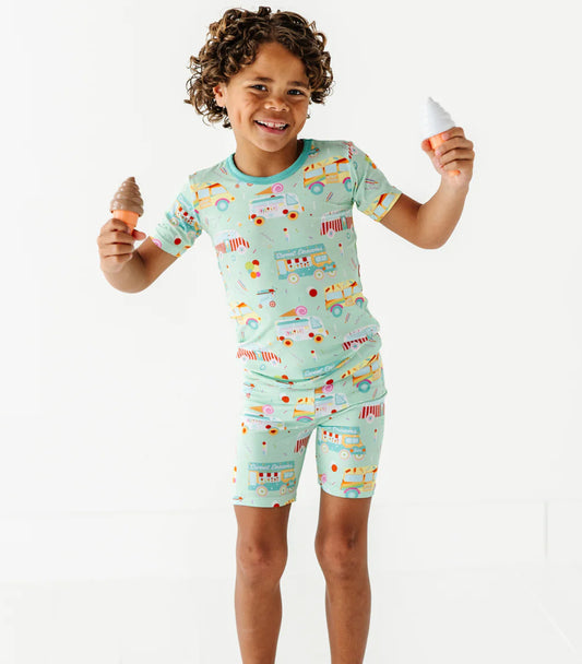 Toddler/Big Kid Pajamas- Short Sleeve and Shorts- SUNDAE FUNDAY