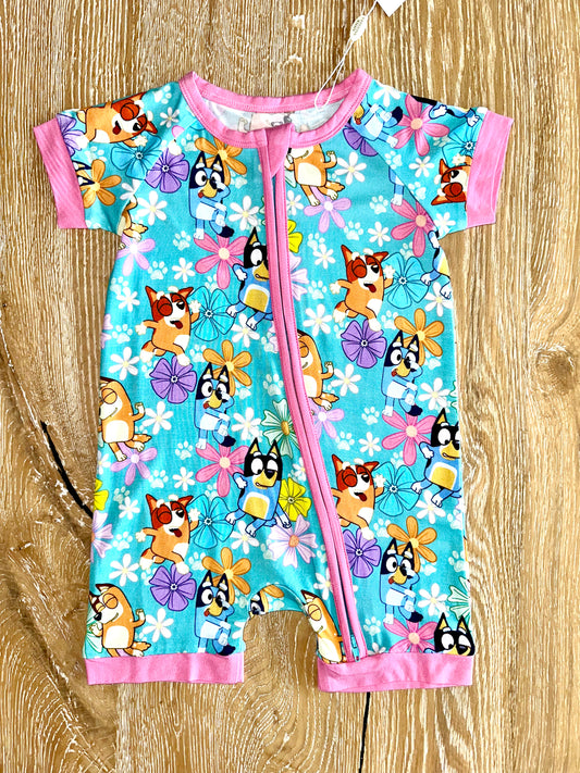 Bamboo Shorty Romper- MOST WANTED HAPPY HOUNDS BLUEY