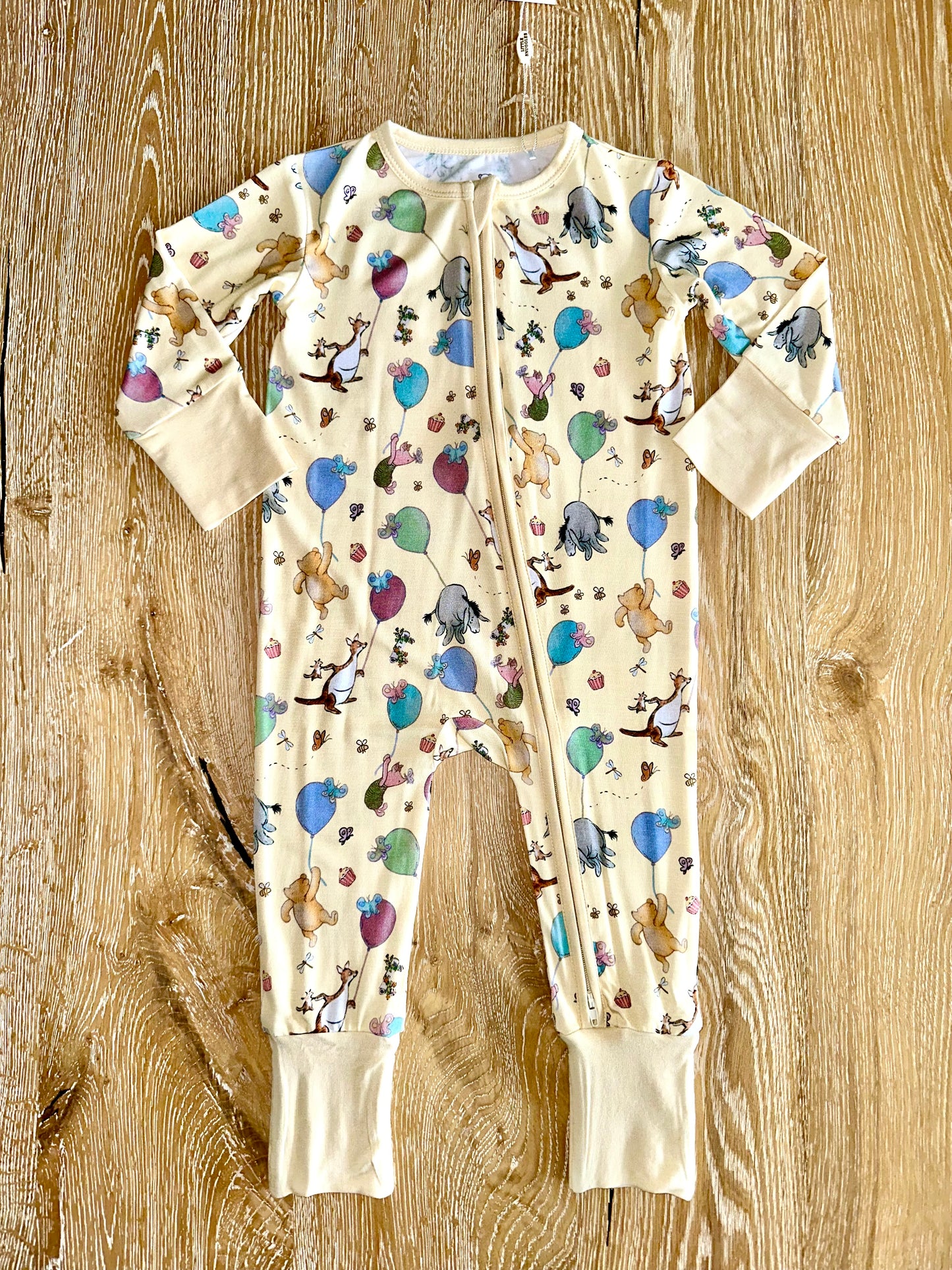 Bamboo Zippy Romper- PARTY WITH POOH