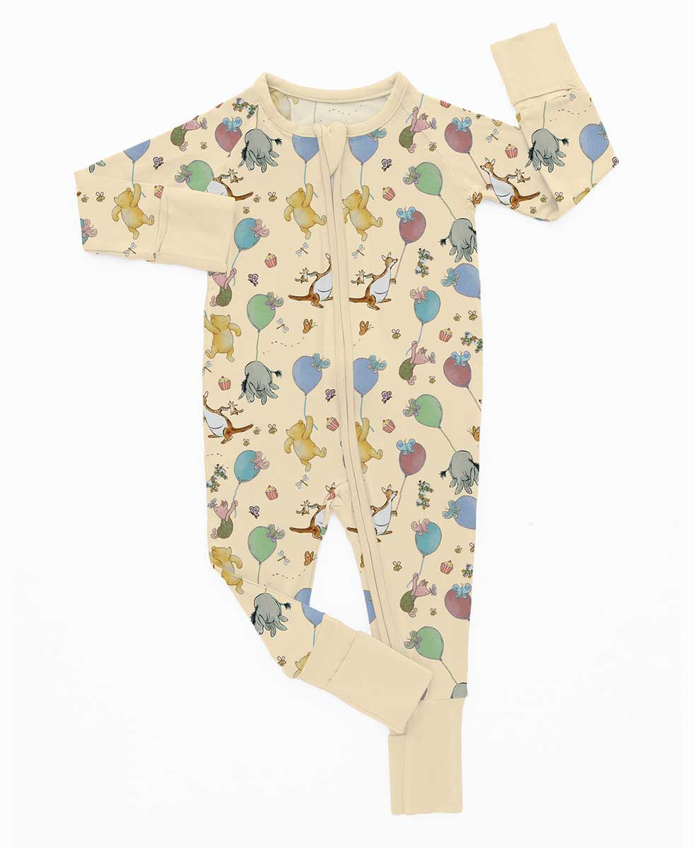 Bamboo Zippy Romper- PARTY WITH POOH