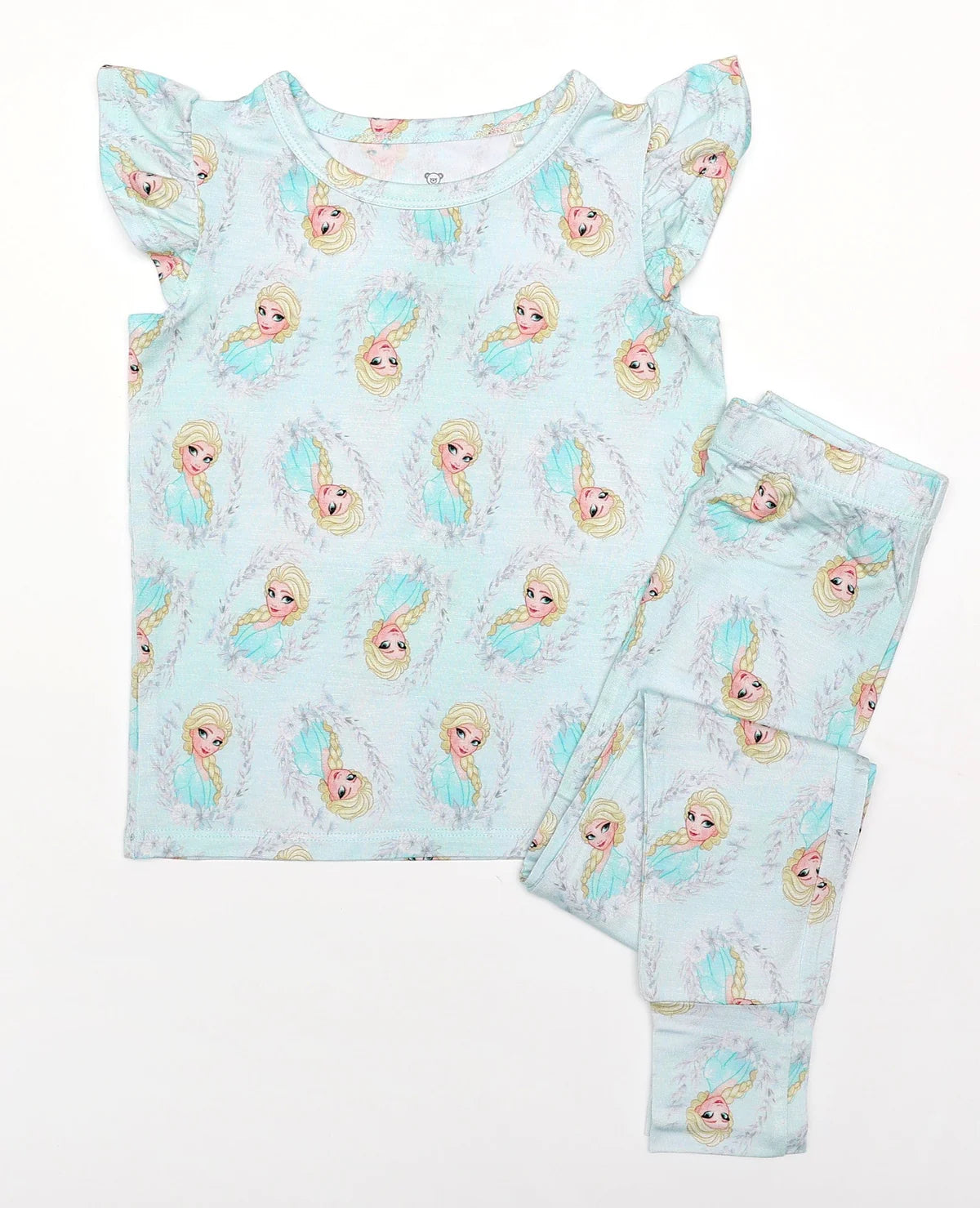 Bamboo Flutter Sleeve Pant Lounge Set (Penelope)- MAGICAL ICE PRINCESS ELSA