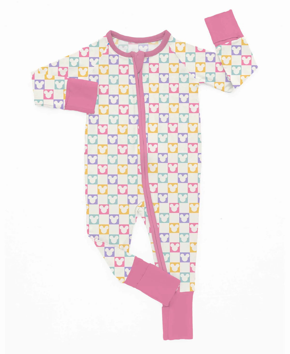 Bamboo Zippy Romper- MAGICAL MICKEY PASTEL EARS