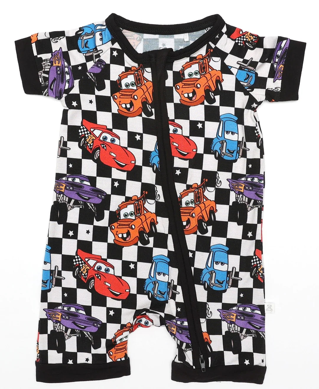 Bamboo Shortie Romper- MAGICAL CARS VICTORY LAP