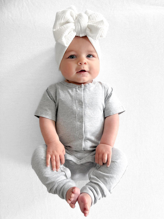 Classic Snap Romper- GRAY