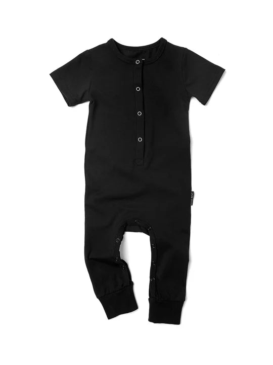 Classic Snap Romper- BLACK