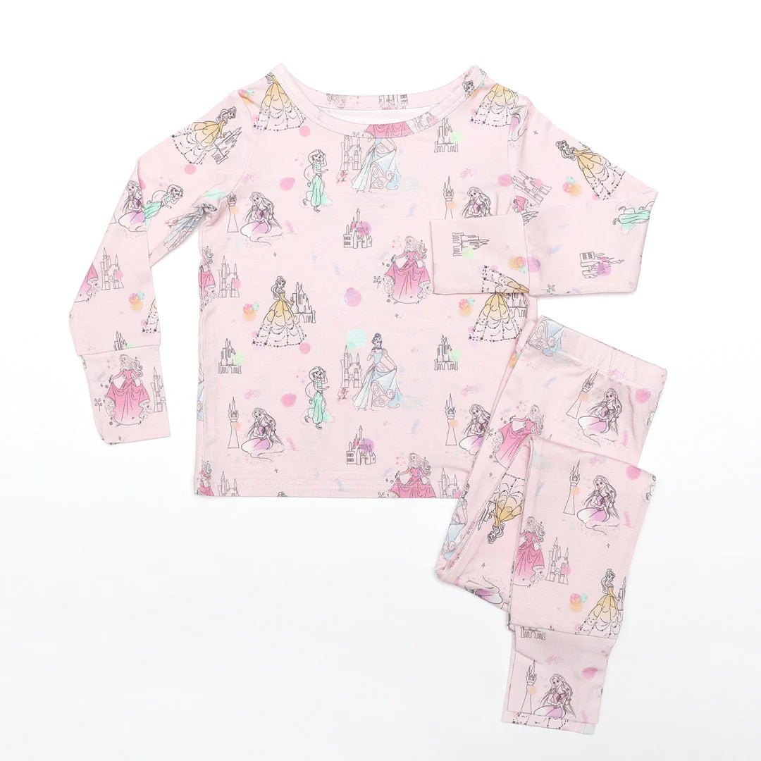 Bamboo Long Sleeve Lounge Set- MAGICAL PRINCESS CASTLES