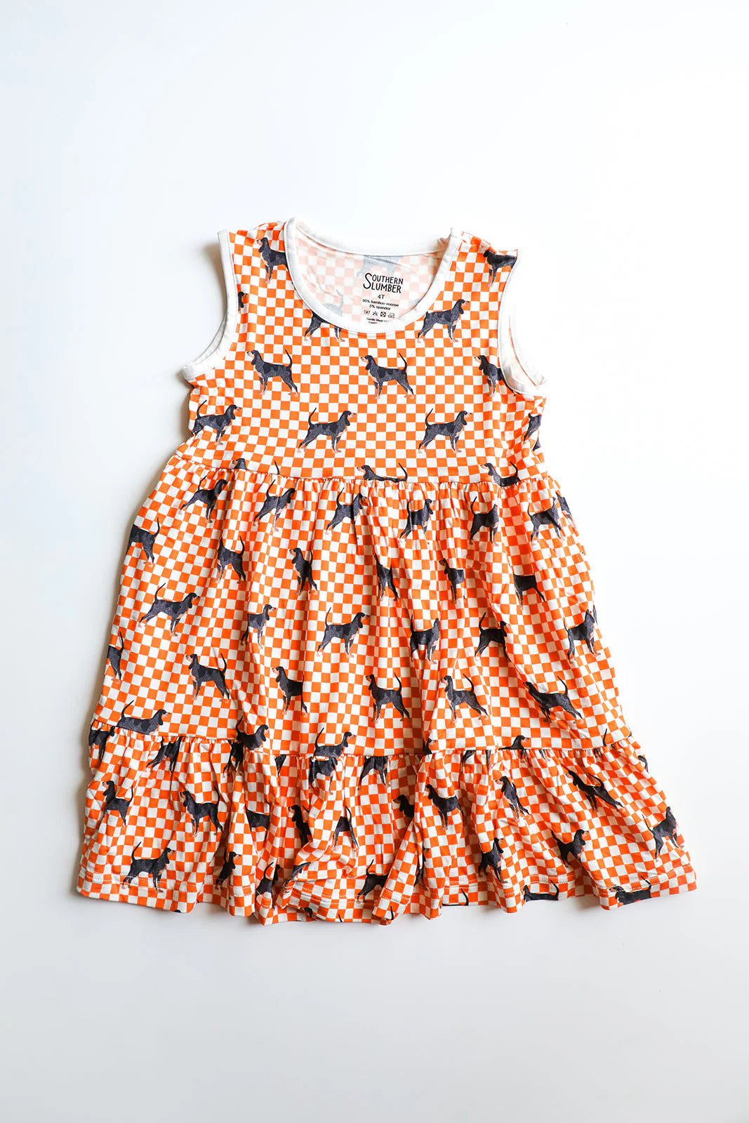 Bamboo Tiered Twirl Dress with Pockets- Coonhound UT VOLS