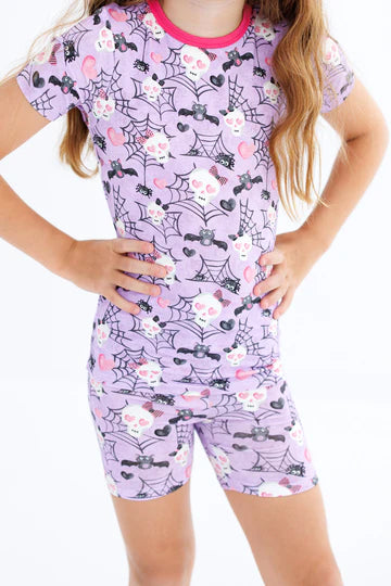 2pc Glow in the Dark Short Pajama Set- CARRIE