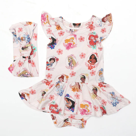 Bamboo Twirl Skirt Bodysuit with Headband (Claire)- CHARLIE PLAY PRINCESS PORTRAITS