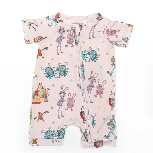Bamboo Shorty Romper-BUG BESTIES