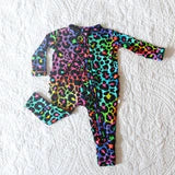 Bamboo Ruffle Zipper Romper (IVY)- LIZZY LEOPARD
