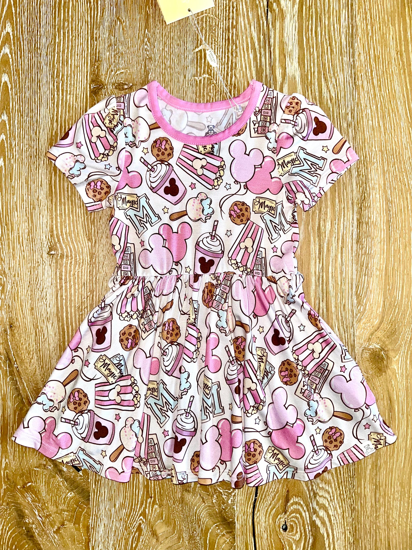 Girls Bamboo Twirl Dress- MAGIC MUNCHIES