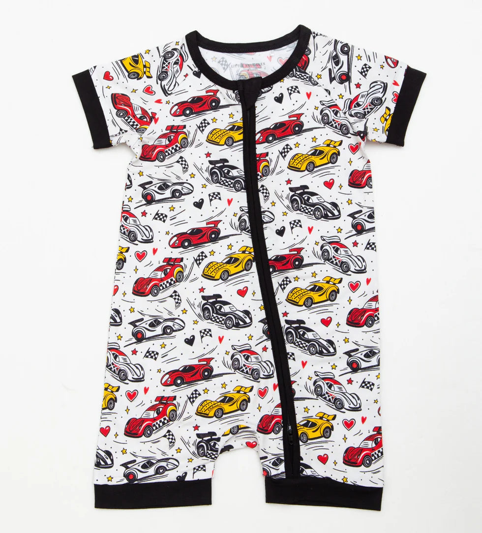 Bamboo Shorty Romper-SPEED RACERS