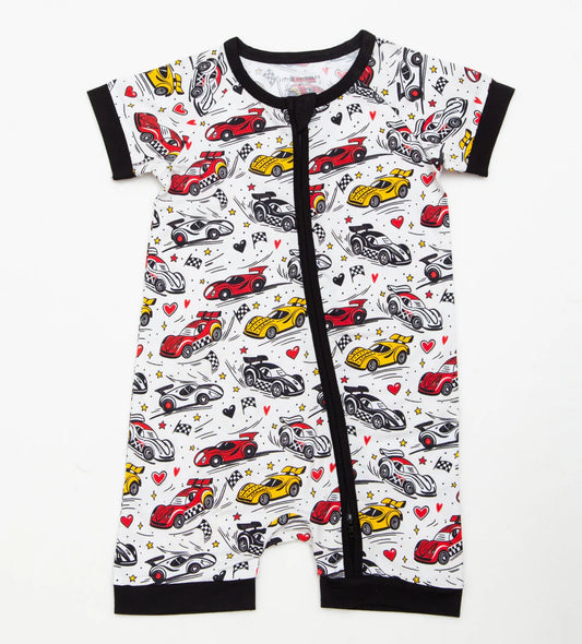 Bamboo Shorty Romper-SPEED RACERS