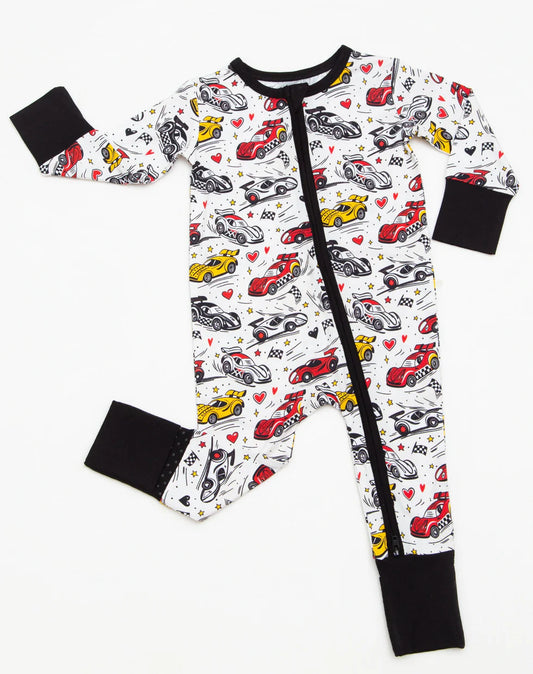 Bamboo (Connor) Zippy Romper- SPEED RACERS
