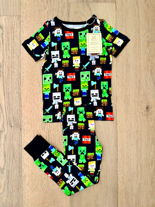 Bamboo (Kennedy) Short Sleeve Pant Lounge Set-IT'S MINE CRAFT