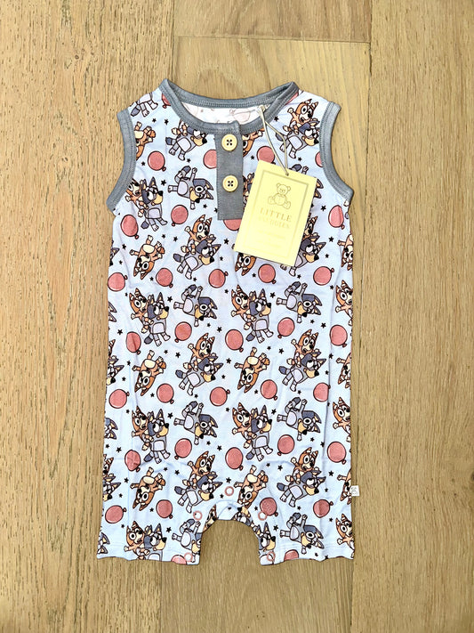 Bamboo Shortie Tank Romper (HANK)- BIRTHDAY PUPS