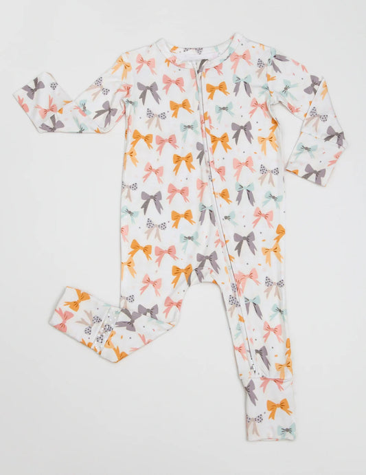 Bamboo (Connor) Zippy Romper- BLOOMING BOWS