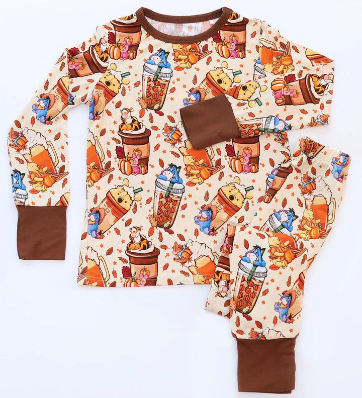 Bamboo (Willow) Long Sleeve Lounge Set- MAGIC HALLOWEEN POOH BREW