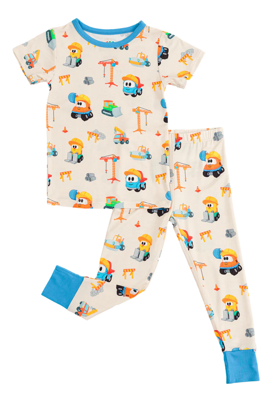 2PC Pajama Set- LEO THE TRUCK CONSTRUCTION BUDDIES