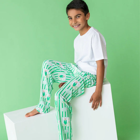 Big Kids Pajama Pants- IT'S A MASTERS-PIECE GREEN